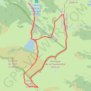 Pic du Lion GPS track, route, trail
