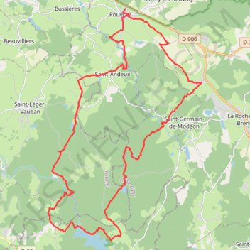Parc du Morvan - Rouvray GPS track, route, trail