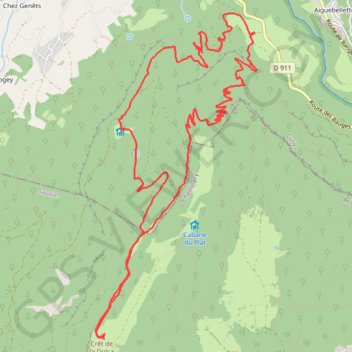 Montagne de Banges GPS track, route, trail
