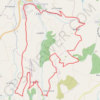 La Roche Branlante par Rochefort-Montagne GPS track, route, trail