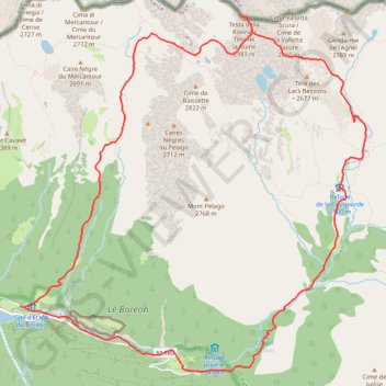 Cime de La Ruine (Mercantour) GPS track, route, trail