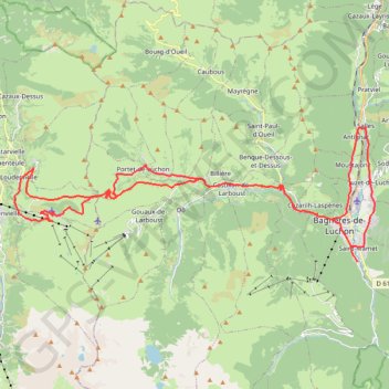 Luchon/PortdeL/Peyresourd/Loudervielle/Luchon GPS track, route, trail