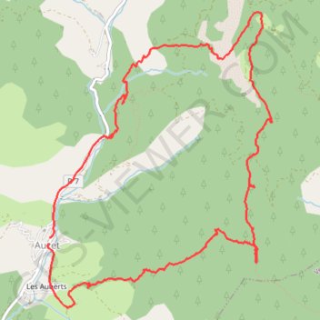Auzet GPS track, route, trail