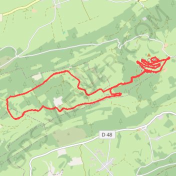 Le Cret Moniot GPS track, route, trail