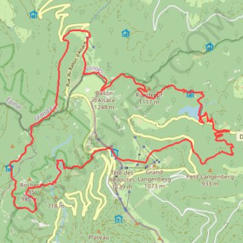 Le tour du Ballon d'Alsace par le Lac Alfeld GPS track, route, trail
