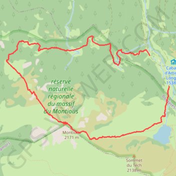 Le montious GPS track, route, trail