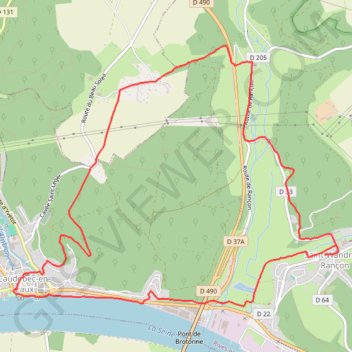Entre Saint-Wandrille-Rançon et Caudebec-en-Caux GPS track, route, trail