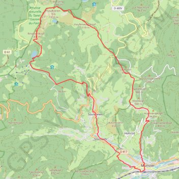 Munster (26,8 km) GPS track, route, trail
