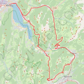 Cols de la Forclaz, du Tamié et de l'Épine GPS track, route, trail