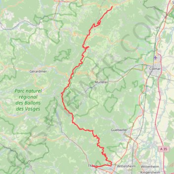 J3 : Cernay, Sainte-Marie-aux-Mines GPS track, route, trail