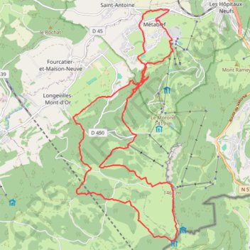 Mont d'or par Paradis - La coquille - Auge de pierre GPS track, route, trail