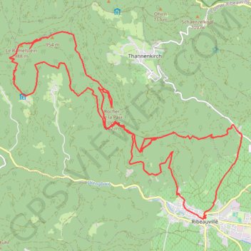 Ribeauvillé : Crête du Taennchel GPS track, route, trail