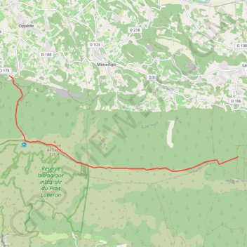 Oppede Barrière Foret de Cèdres GPS track, route, trail