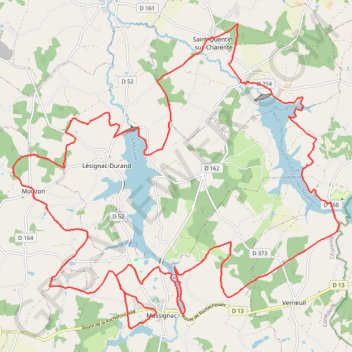 Barrage de lavaud 41 kms GPS track, route, trail