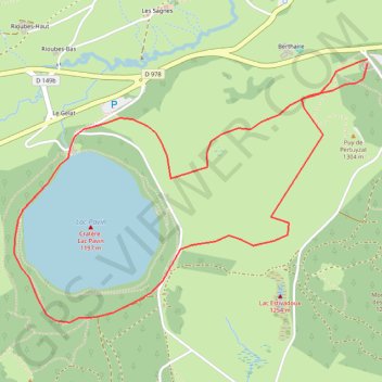 Puy de Pertuyzat - Lac Pavin GPS track, route, trail