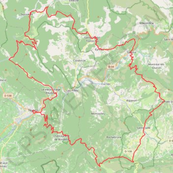 La Drome Provençale - Tour du Pays Nyonsais GPS track, route, trail
