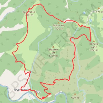 Stublo 2020. Jun. manastir Uvac-plan.dom GPS track, route, trail