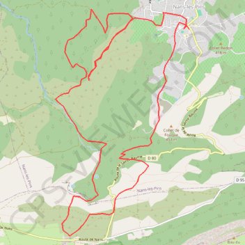 Nans - Plan d aups GPS track, route, trail