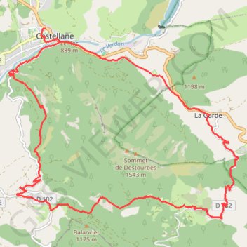 Le Tour de Destourbes GPS track, route, trail