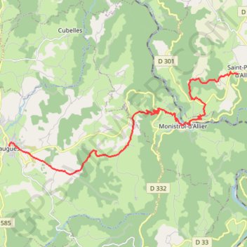 Saint-Privat-d'Allier - Saugues GPS track, route, trail