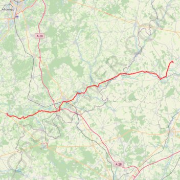 Le Lude - Lunay GPS track, route, trail