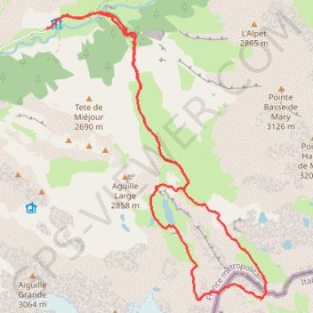 MALJASSET col Mary lac Marinet GPS track, route, trail