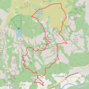 Saint Martin de Larçon GPS track, route, trail