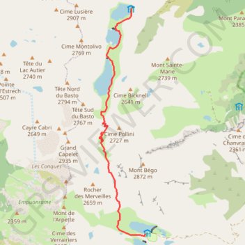 Vallée des merveilles GPS track, route, trail