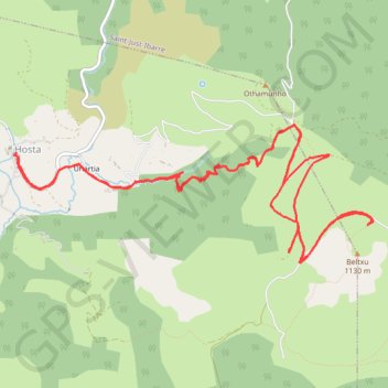 De Hosta au Pays basque à Belchou GPS track, route, trail