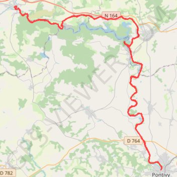 Gouarec - Pontivy au départ de Mur de Bretagne GPS track, route, trail