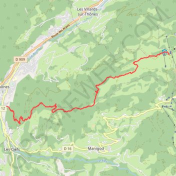 Beauregard - Thônes GPS track, route, trail