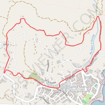 Boucle panoramique Santa Maria Navarrese GPS track, route, trail