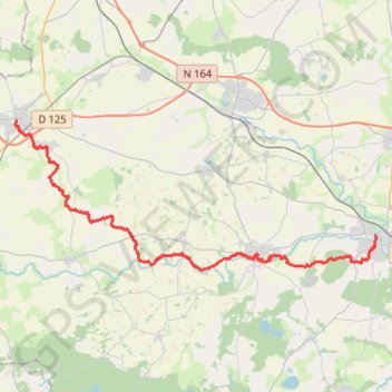 De Montfort vers Saint Méen GPS track, route, trail