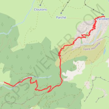 Rando au Pérollier GPS track, route, trail