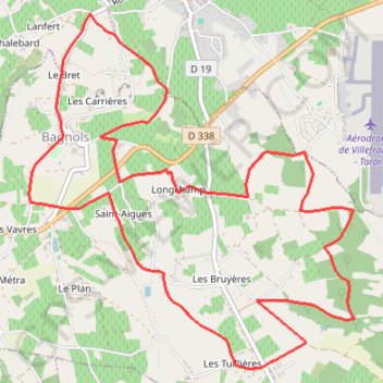 Pays Beaujolais - Pierres Dorées - Bagnols GPS track, route, trail
