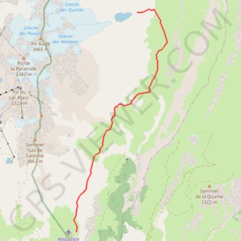 Sarenne Lac des Quirlies GPS track, route, trail