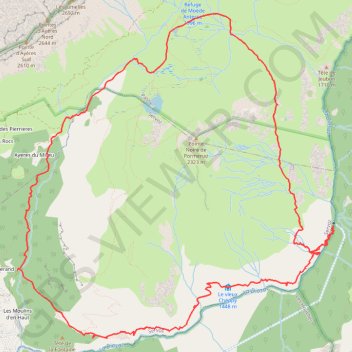 Tour sauvage de Pormenaz GPS track, route, trail