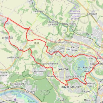 Cergy-Vigny GPS track, route, trail