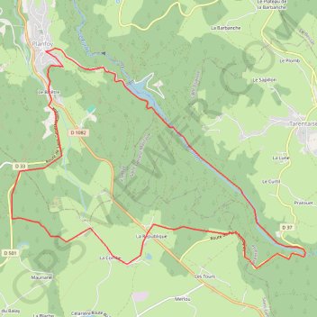 Course Planfoy GPS track, route, trail