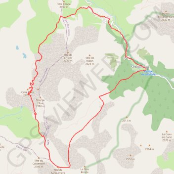Tete Sanguiniere, Cime de La Plate GPS track, route, trail