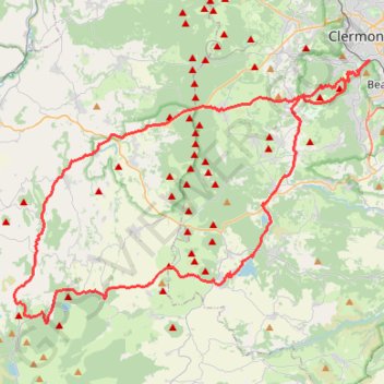 Auvergne longue GPS track, route, trail