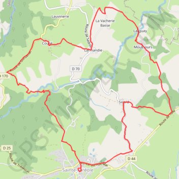 Sainte Féréole - La Vacherie GPS track, route, trail