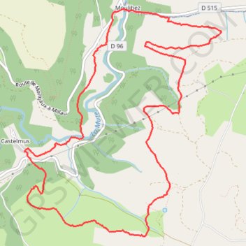 Moulibez - Castelmus GPS track, route, trail