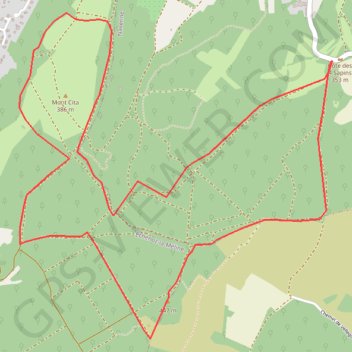 Les 4 sapins GPS track, route, trail