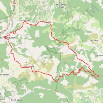 Préalpine GPS track, route, trail