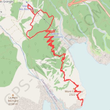 La jonction - Gîte à Balmat GPS track, route, trail