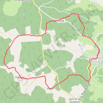 Sur les traces des Cerfs - Saint-Hilaire-Foissac - Pays d'Égletons GPS track, route, trail
