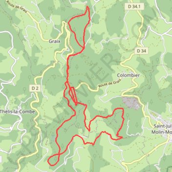 Colombier GPS track, route, trail