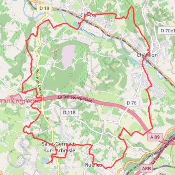 Saint Germain sur l'Arbresle (69) GPS track, route, trail
