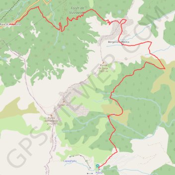 Vizzavona (Gîte Monte d'Oro) - Bergerie E Capanelle GPS track, route, trail